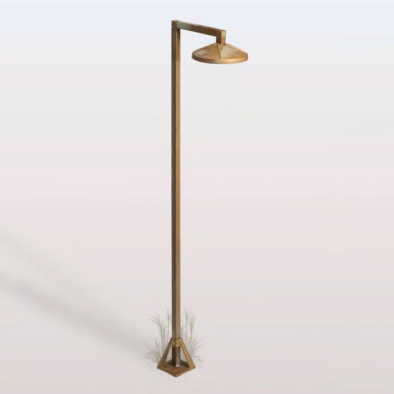 Moretti Luce Lampioncino da giardino Aura Disk, Bronzo / Ottone antico, Ottone, Campagna / Rustiche, Lampada LED da esterni