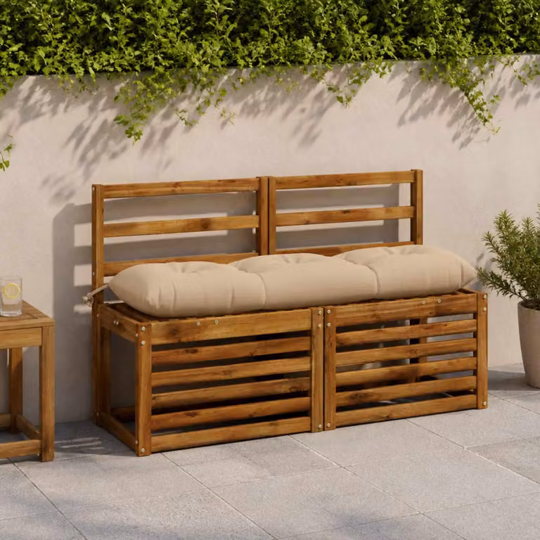 vidaXL Cuscino per panchina VIANEN beige in poliestere con imbottitura in schiuma e copertina rimovibile