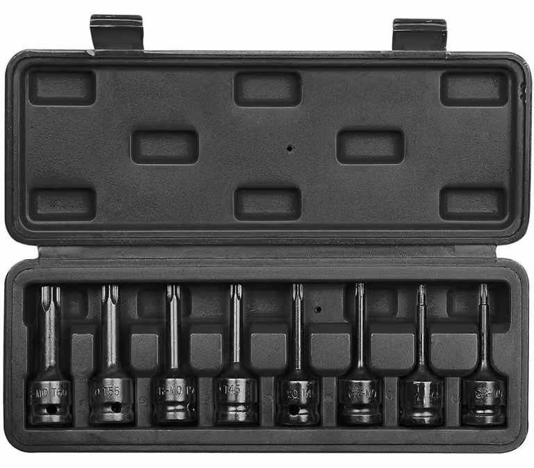 NEO TOOLS Chiavi a percussione Torx 1/2", set di 8 pezzi.