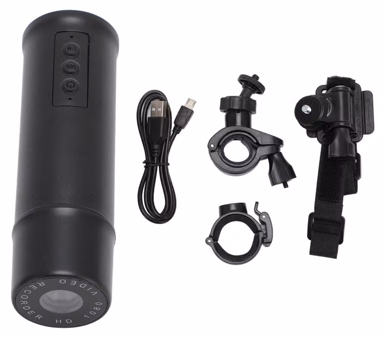 Piccola videocamera sportiva, IP68, impermeabile, grandangolo da 120°, 1080p, da montare sul casco per la moto all'aperto