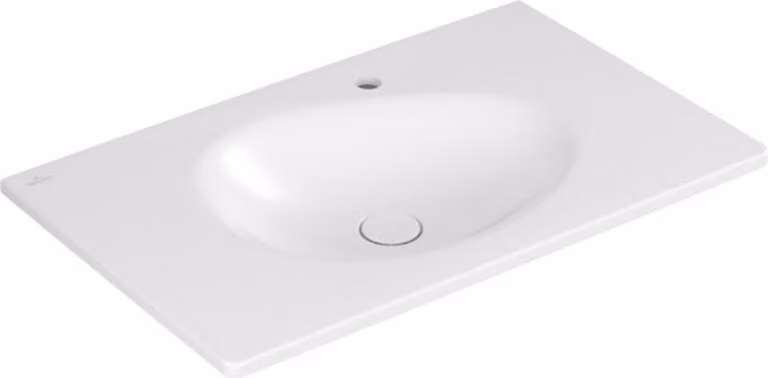 V&B mobile lavabo Antao 80x50cm, ek, 1 HL, verd. Troppopieno, st. bianco C+