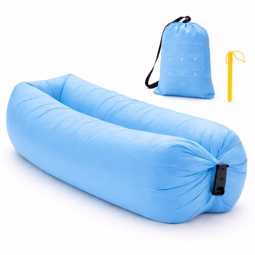Divano gonfiabile 180×65 cm con borsa per il trasporto, letto gonfiabile facile da pulire, divano da campeggio - COMFYAIR Blu