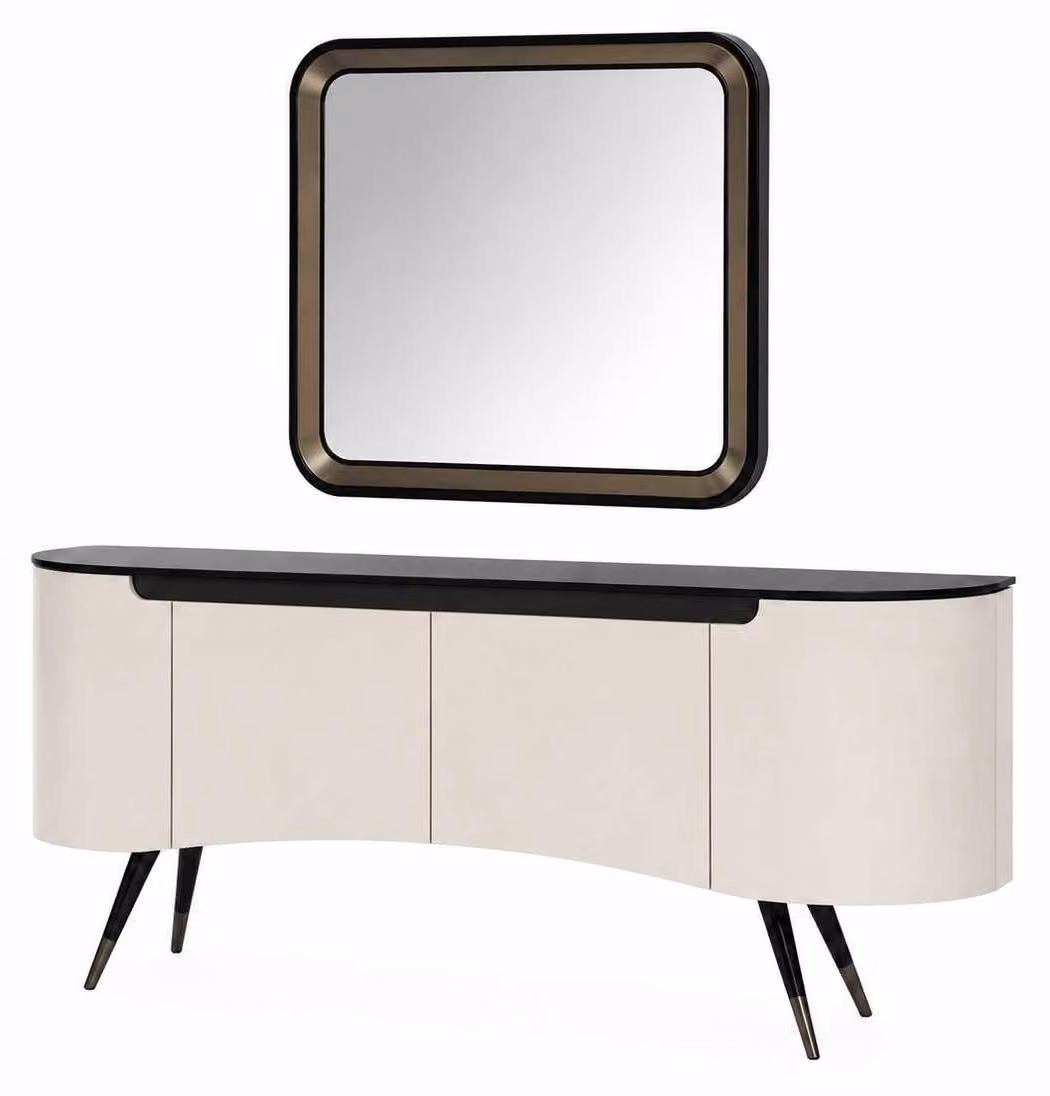 Credenza con specchio, buffet, mobile da cucina, mobile contenitore, cassettiera