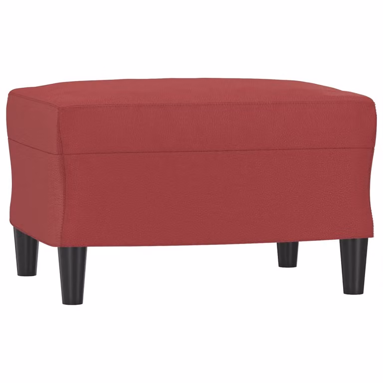 Poggiapiedi Rosso Vino 60x50x41 cm in Pelle finta