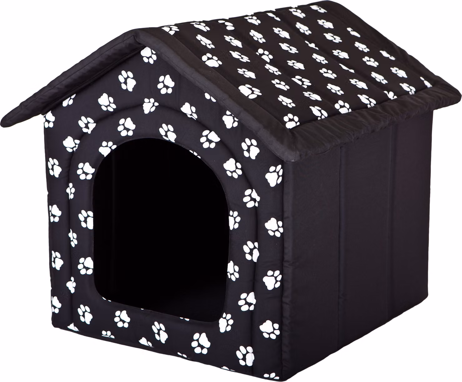 Cuscino per cani Cuccia per cani Letto per animali domestici Letto per gatti - Standard - 70 x 63 x 60 cm [Misura: R5] - Nero con zampe