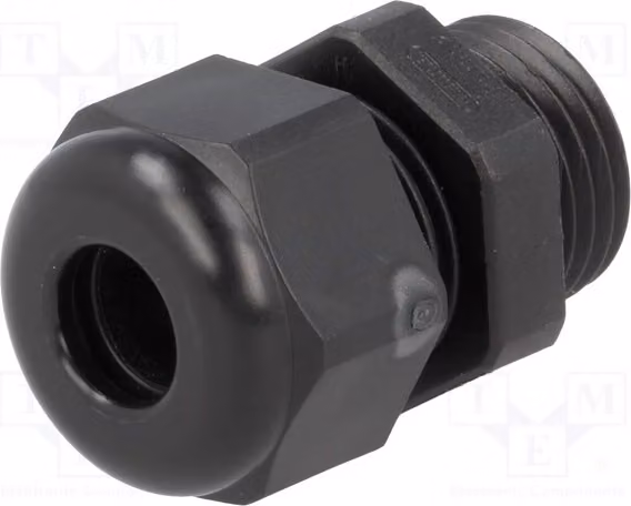 5 connettori a vite IP68, codice prodotto 1.209.0901.14, colore nero, materiale: PG9