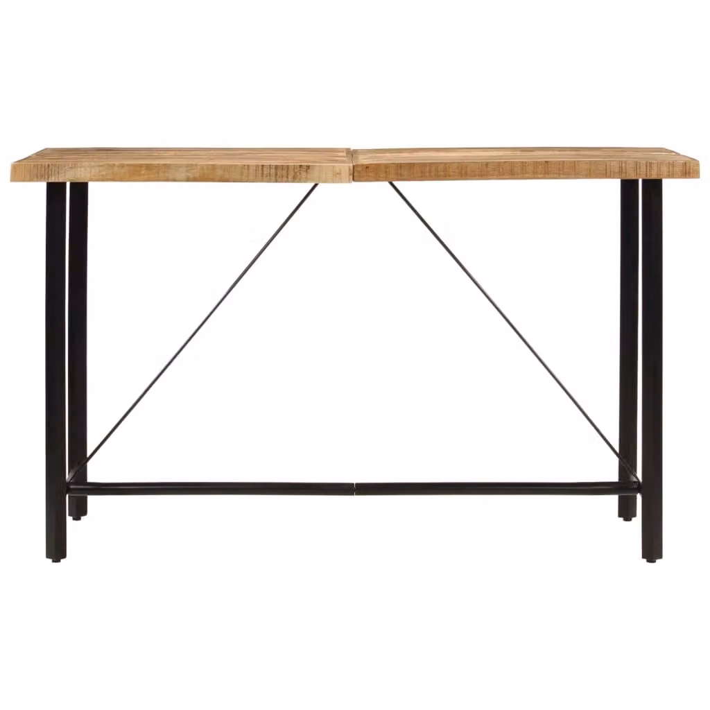Tavolo da bar 180x70x107 cm in legno massiccio di mango e ferro