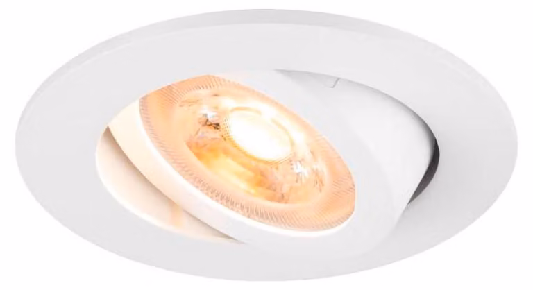 Plafoniera da incasso New Tria 68 rotonda GU10 bianco