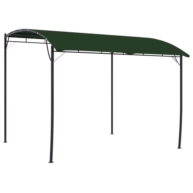 Gazebo vidaXL verde in acciaio e poliestere L/P/H: 300 x 300 x 255 cm
