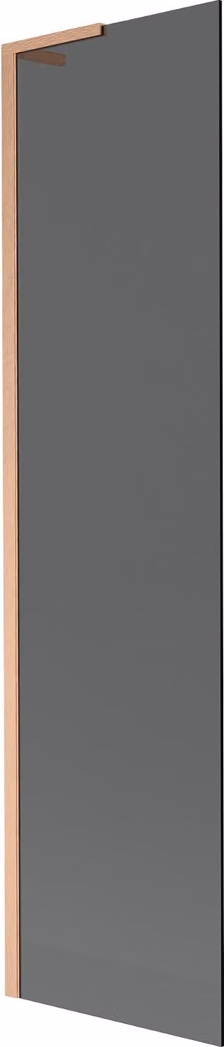 Mexen Next L paravento da vasca 1 anta 50 x 150 cm, grafite, rame spazzolato - 895-050-000-03-40-65