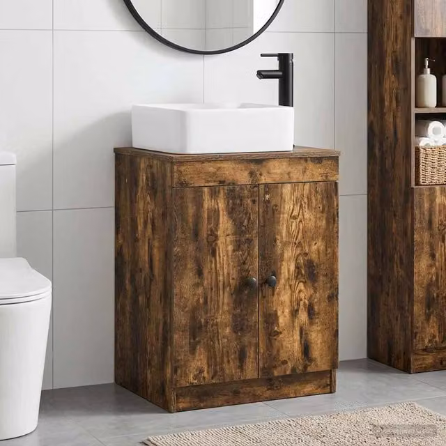 Set di mobili per il bagno Rovere Fumo Legno ingegnerizzato 3404236