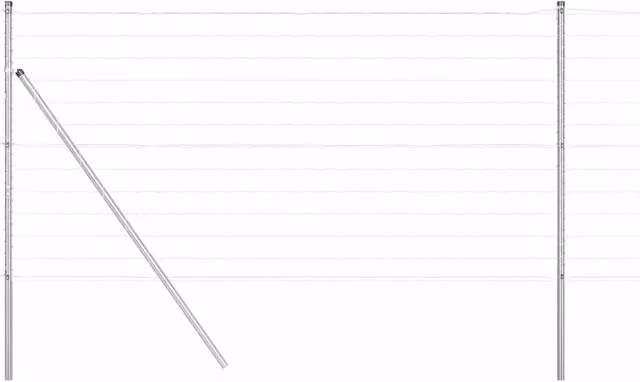 Recinzione da Giardino DESIGN IN in Acciaio e PVC Rivestito Argento, L: 25 m, H: 1,2 m