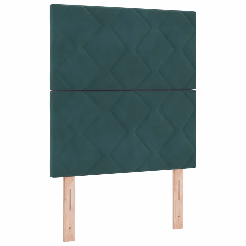 Letto moderno vidaXL in velluto verde con illuminazione LED sottostante, L 200 x P 80 cm – 2
