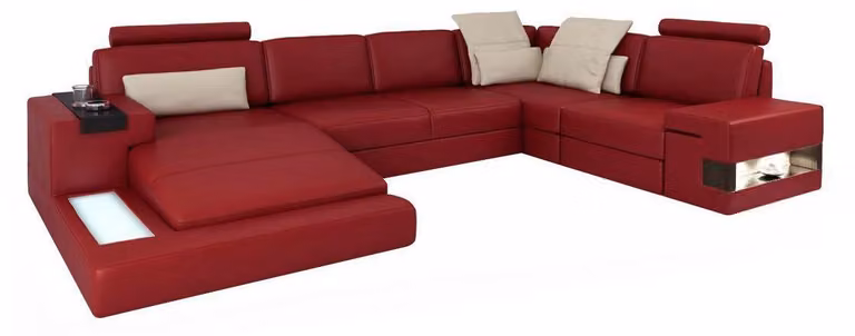 Wohnlandschaft Ecksofa U-Form Couch Sitz Polster Sofa Modern Sofa