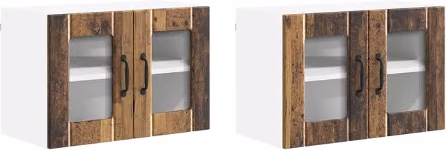 Set di 2 pensili da cucina funzionali design moderno 60 x 31 x 40 cm in legno multistrato legno antico 02_0054001