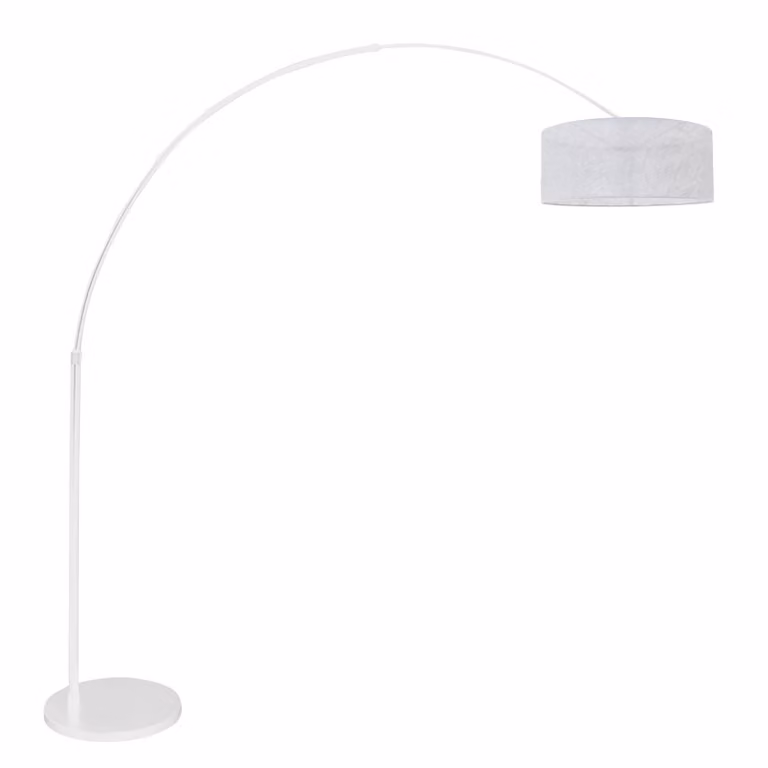 Lampada da terra Steinhauer Sparkled Light a 1 luce, bianco opaco, 42x151-191 cm