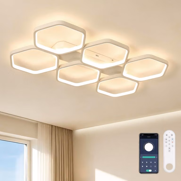 Pannello luminoso a LED, dimmerabile, 60W, 6000 lumen, con telecomando, dimensioni 76x46 cm