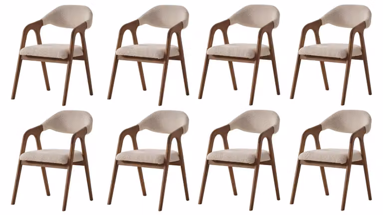 Elegantes Stuhl-Set Designer 8x Küchenstühle Polster Sitzstühle