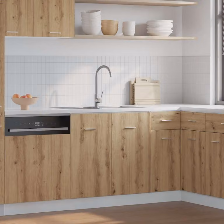 Mobile Sottolavello da Cucina Lyon vidaXL in Legno e MDF Marrone L: 80 cm, P: 46 cm, H: 81,5 cm
