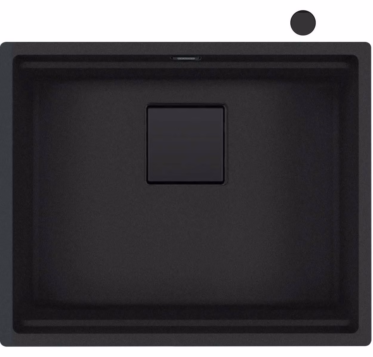 Franke lavello sottopiano Kubus 2 KNG 110-52 Fragranit Nero Opaco - Collezione Nero