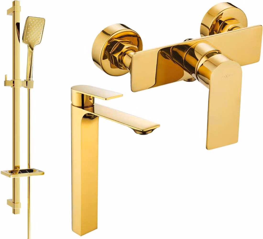 Mexen Alexa DQ62 set doccia, oro - 71214DQ62-50