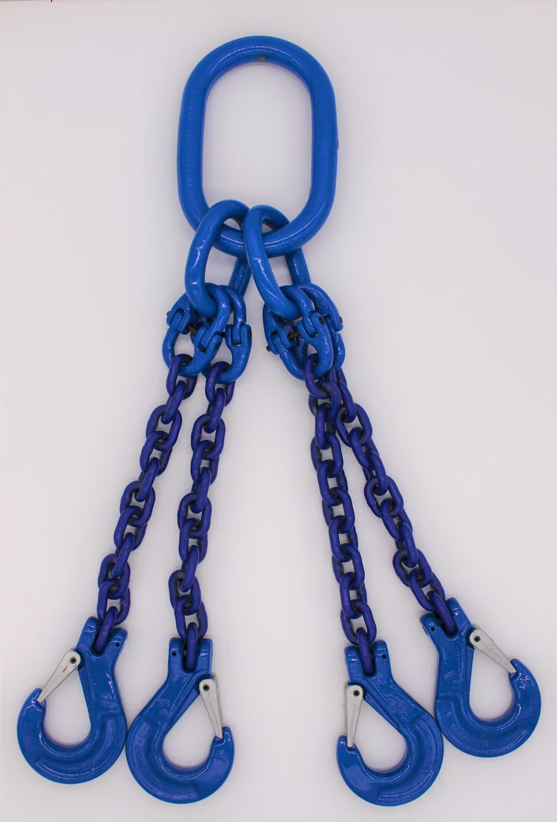 Catena da imbracatura grado 10 a 4 fili 4,0 m 10 mm senza accorciamento blu