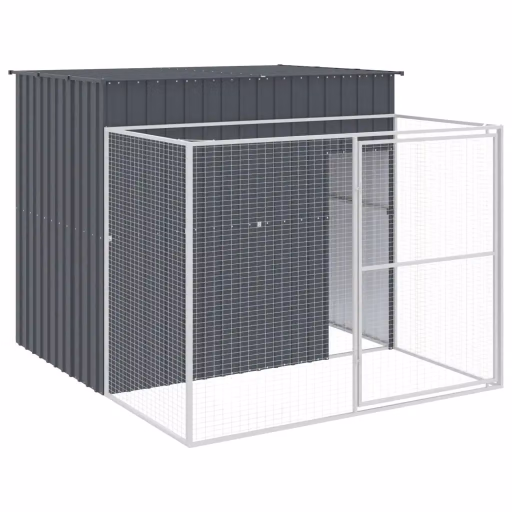 Casetta per cani vidaXL in acciaio zincato antracite L/P/H: 214 x 253 x 181 cm – 2