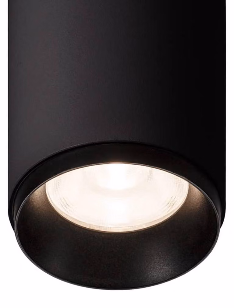 Numinos Plafoniera LED nera cilindrica