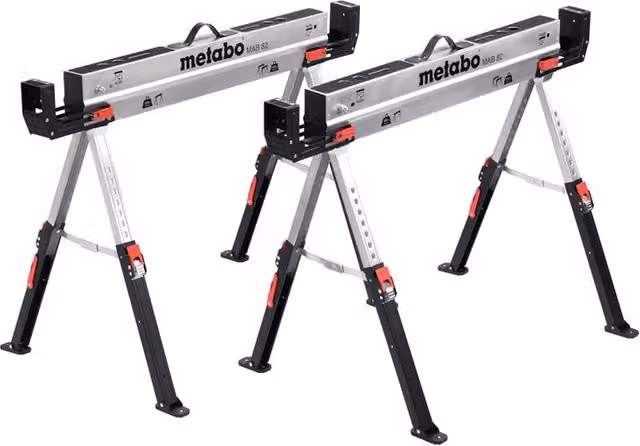 Set cavalletto da lavoro Metabo MAB 82 in acciaio color argento