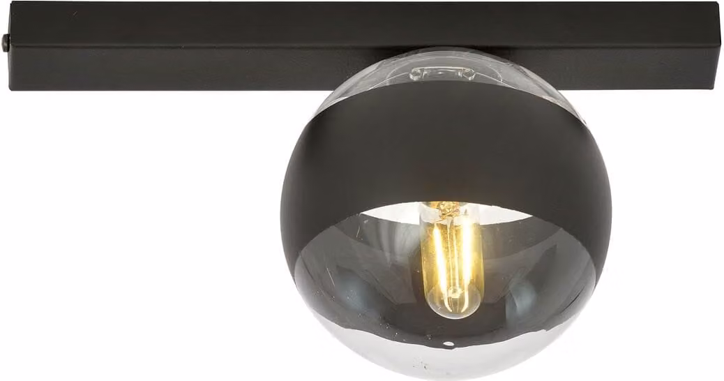 Lampada da soffitto Emibig 1xE14 40W FIT 1 NERO/RIGHE 1123/1