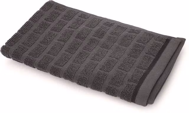 Asciugamano viso in cotone terry Kasanova Pop Corn Brick grigio scuro – 1