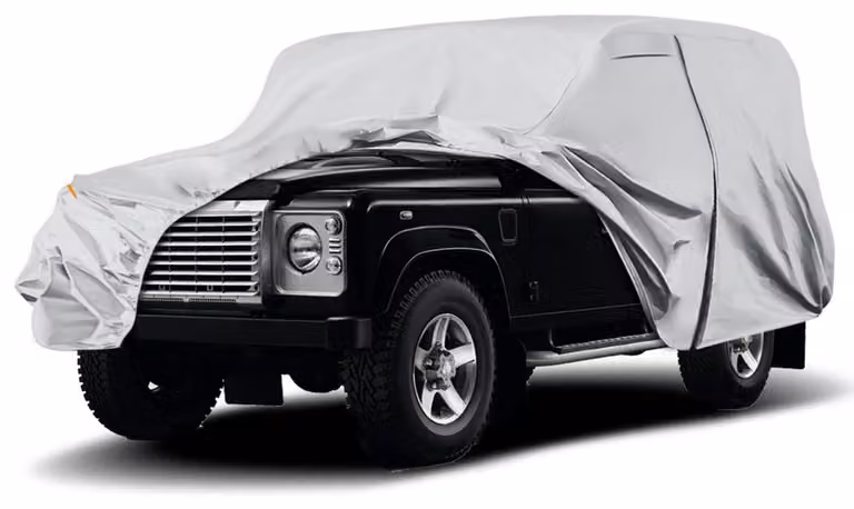Copertura impermeabile per auto, compatibile con Land Rover Defender 110 dal 1990 al 2016, colore grigio