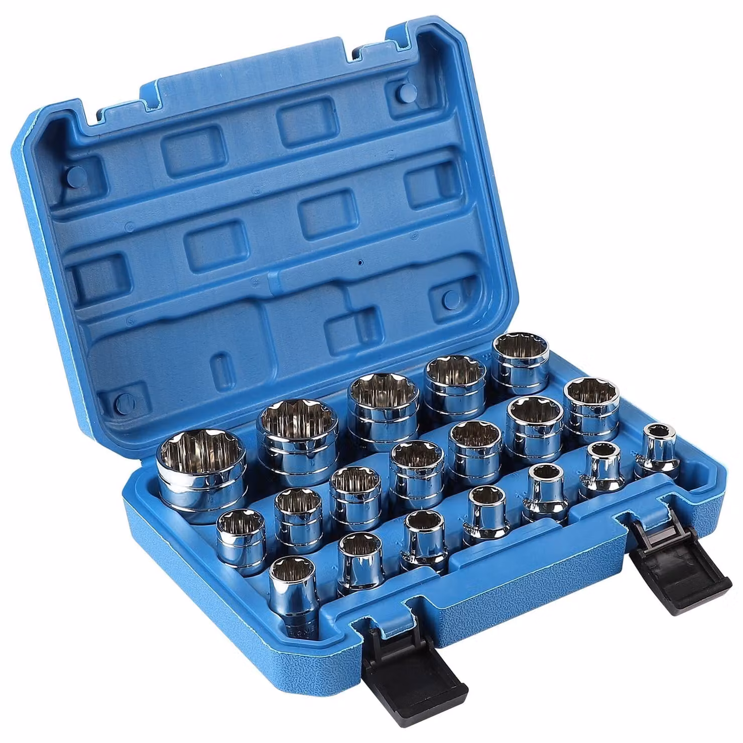Omgoods - Set di 19 chiavi a bussola con custodia robusta