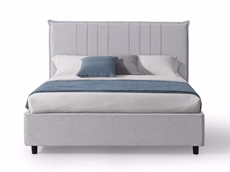 Letto Matrimoniale con Contenitore BILBAO Grigio