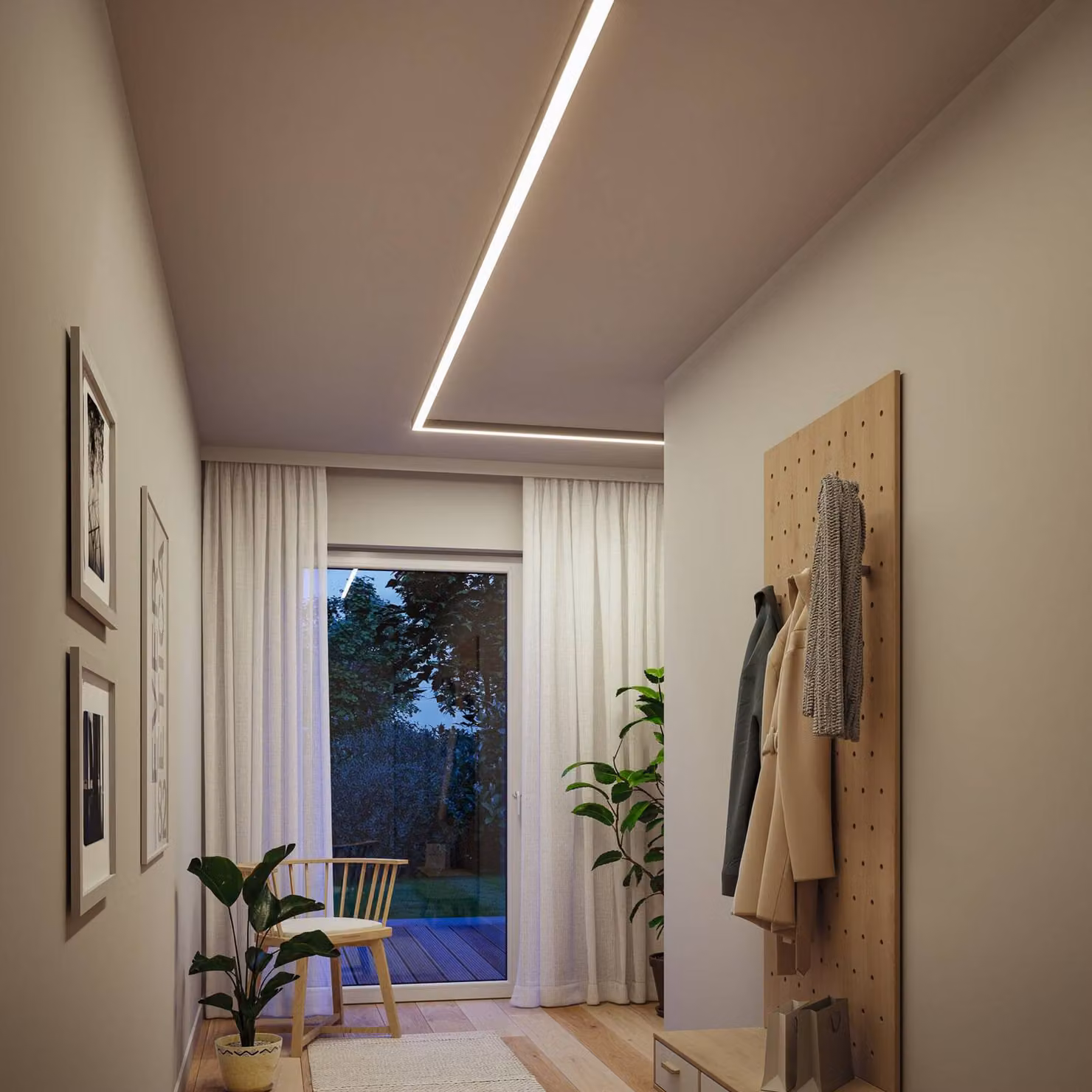 Paulmann Barra luminosa Linion, cromata, 1 m, trasformatore Master ZigBee dimmerabile, Alluminio / Grigio / Zincato, Soggiorno / Sala da pranzo, Alluminio, Moderno, Barra luminosa