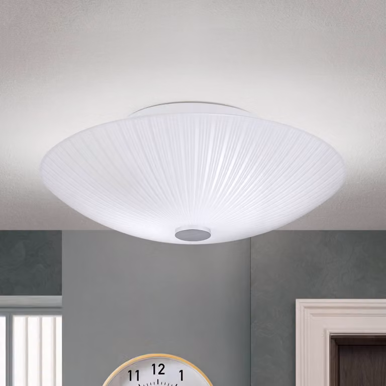ORION Plafoniera soffitto VINDIRA, dimmerabile, Bianco / Opale, Soggiorno / Sala da pranzo, Vetro, Moderno, Plafoniera