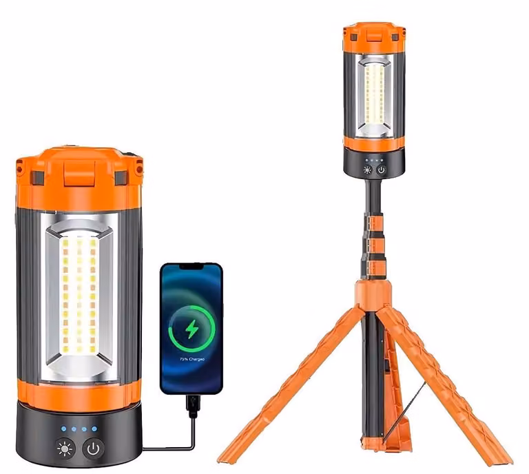 Lampada da lavoro, batteria da 9000 mAh, altezza regolabile, 9000 mAh
