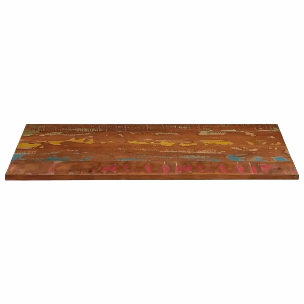 Piano per tavolo rettangolare in legno massello di recupero vidaXL, L/P/H: 140 x 60 x 2,5 cm, colore marrone multicolore – 2