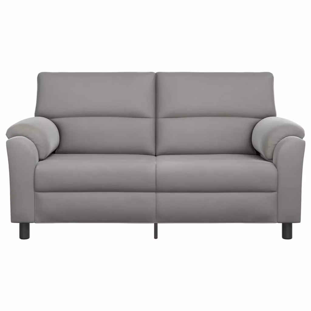 Divano moderno vidaXL in velluto grigio e nero con struttura in metallo e coperture rimovibili L: 174 cm, P: 85 cm, H: 93 cm – 2