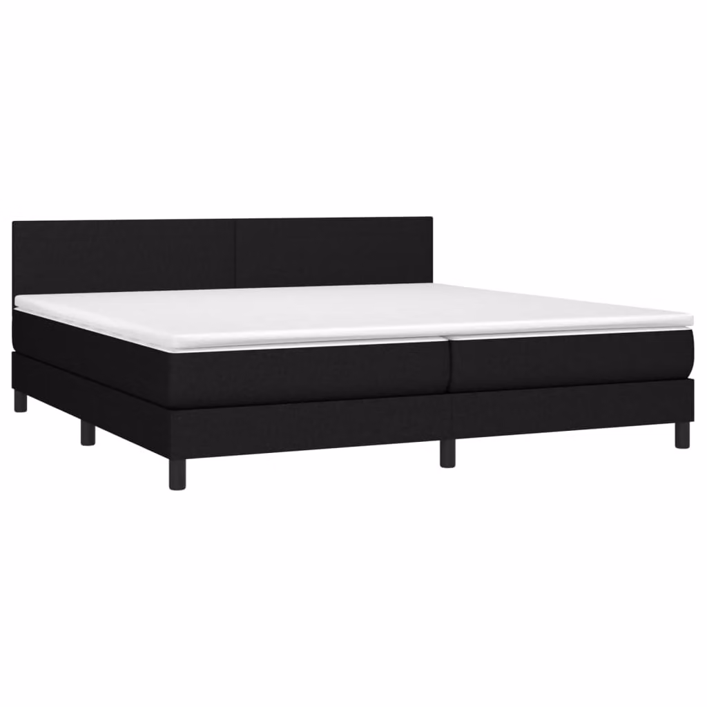 Maison Exclusive - Letto a Molle Materasso e LED Nero 200x200cm in Tessuto