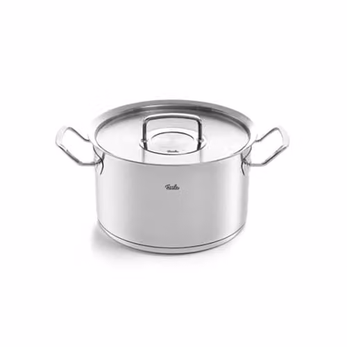 Fissler Original,Profi Collection Pentola in acciaio inox 6.3 L, 24 cm, incluso coperchio in metallo, scala di misurazione interna, cottura a induzione