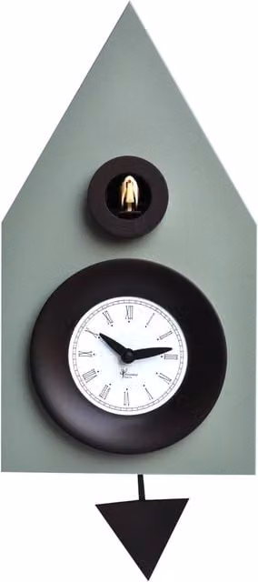 Orologio a Cucù da Parete 20x36x13cm Pirondini Italia Dark Grigio Cemento
