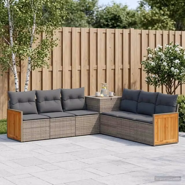 Set di divani 7 pz Grigio e Grigio Scuro 118 x 62 x 69 cm 3448888