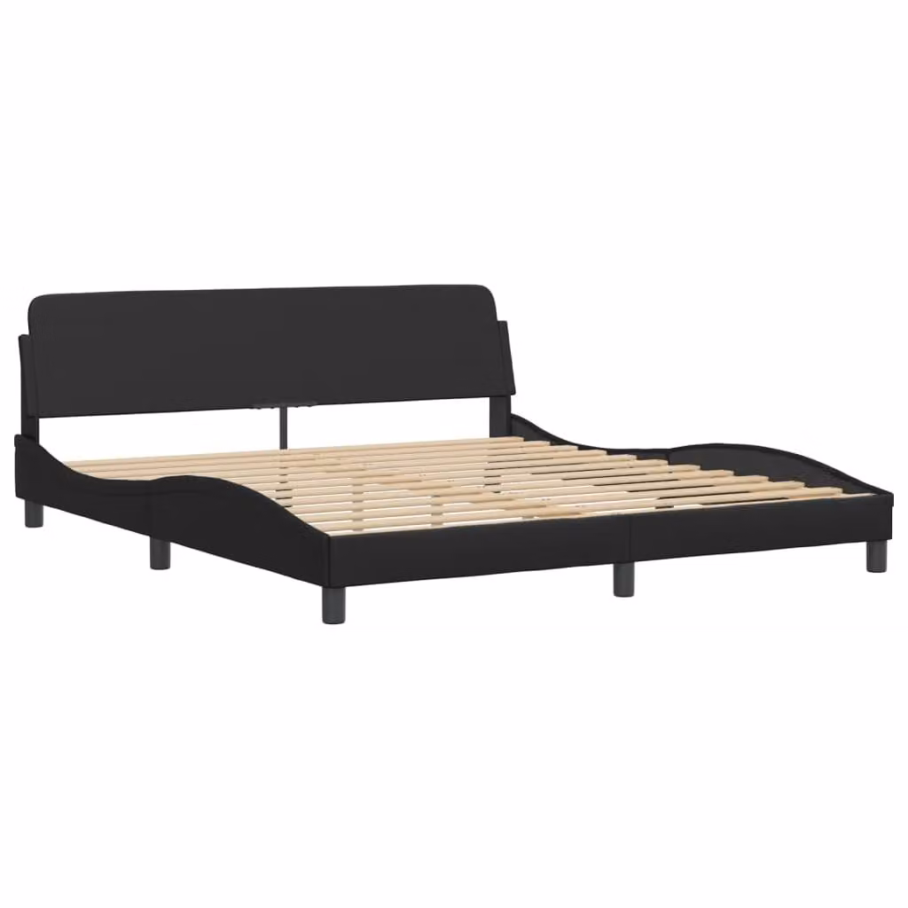 Giroletto Dover Nero 180x200 cm in Pelle finta