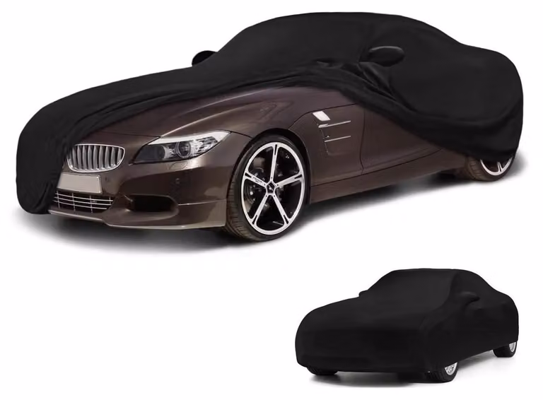 Copertura per auto da interno, compatibile con BMW Z4 dal 2009 al 2025, realizzata in tessuto satinato elasticizzato, ideale per proteggere dalla polvere, particolarmente adatta per l'uso in garage