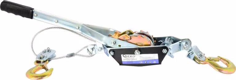 Cinghia a cricchetto con 2 ganci, di ancoraggio con tenditore, fissaggio, fino a 2000 kg, lunghezza 2, 5 m Geko