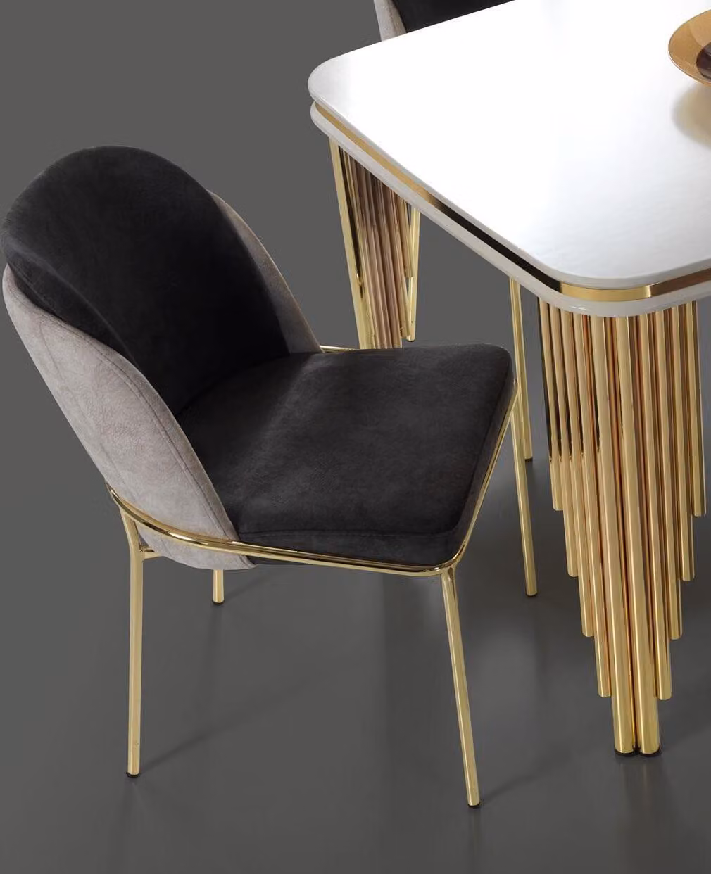 Moderner Küchenstuhl Esszimmermöbel Stühle Lehnstühle Polstermöbel Gold