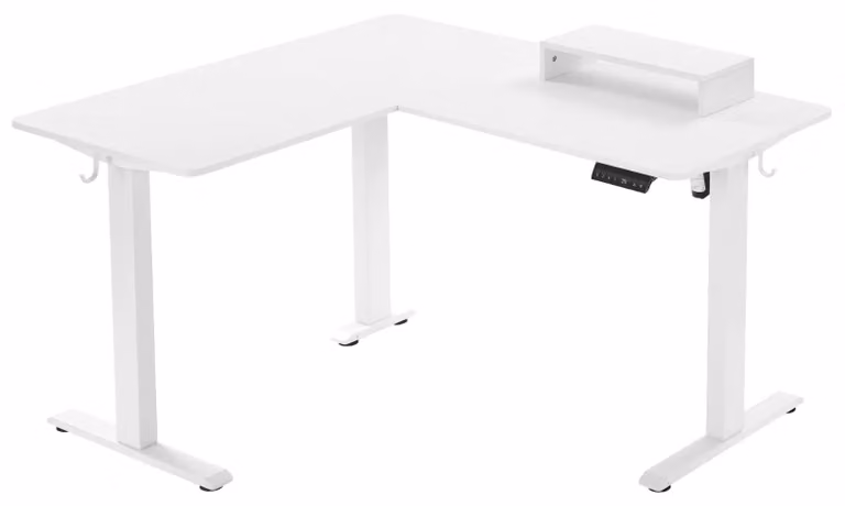 Scrivania a forma di L - Scrivania - Scrivania per computer - Tavolo da lavoro - Scrivania da ufficio - Altezza regolabile da 72 a 120 cm