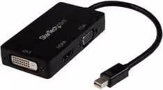 Convertitore video 3in1 Startech.Com mDP in VGA, DVI e HDMI, Nero, MDP2VGDVHD