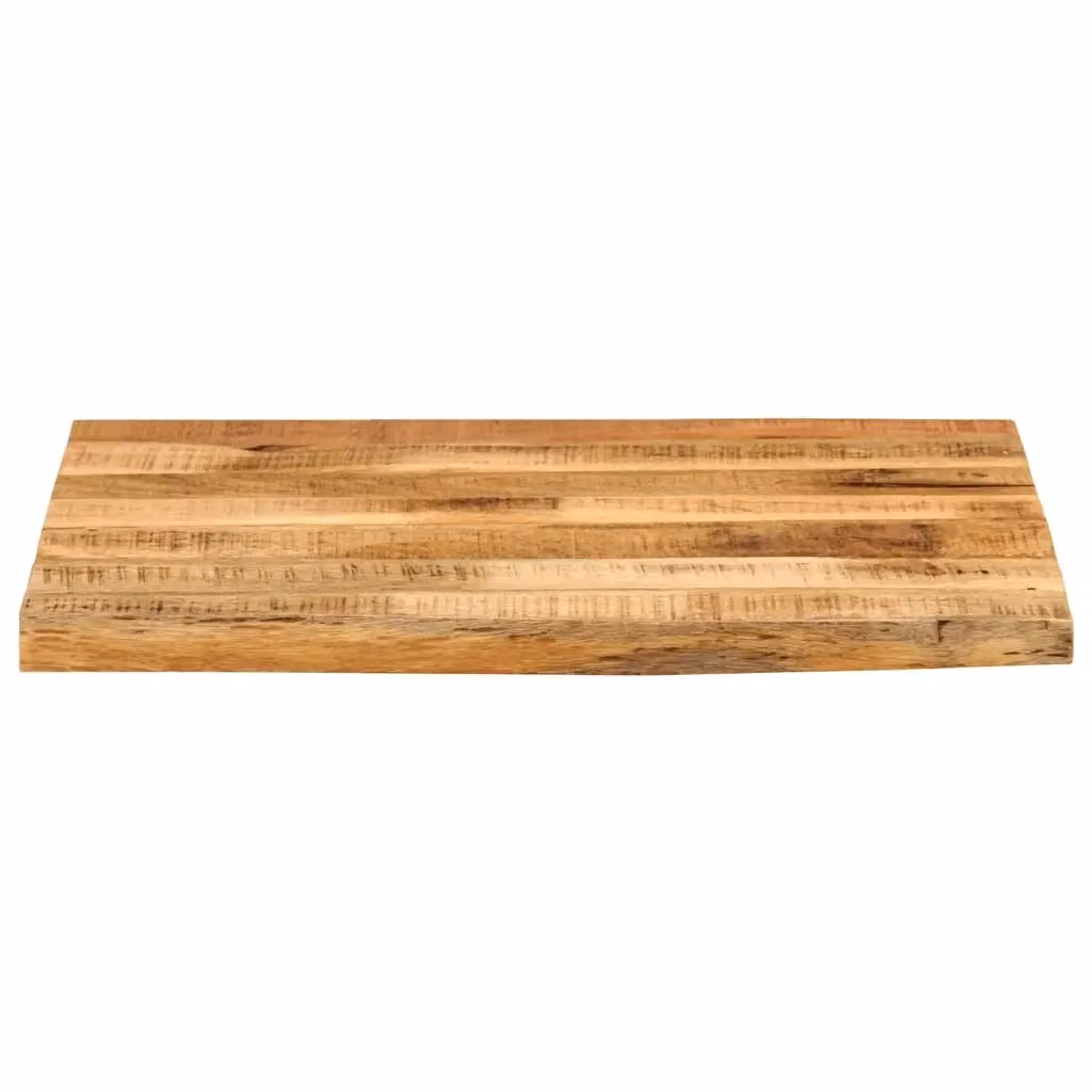 Piano Tavolo Quadrato in Legno Massello di Mango con Bordi Vivi vidaXL, Marrone, L 80 x P 80 x H 3,8 cm – 2